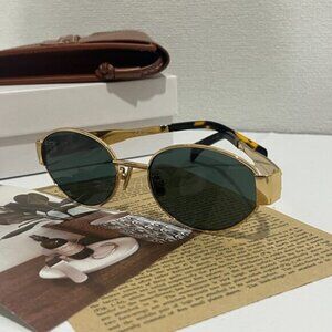 Celine Gold Aviator Sunglasses
